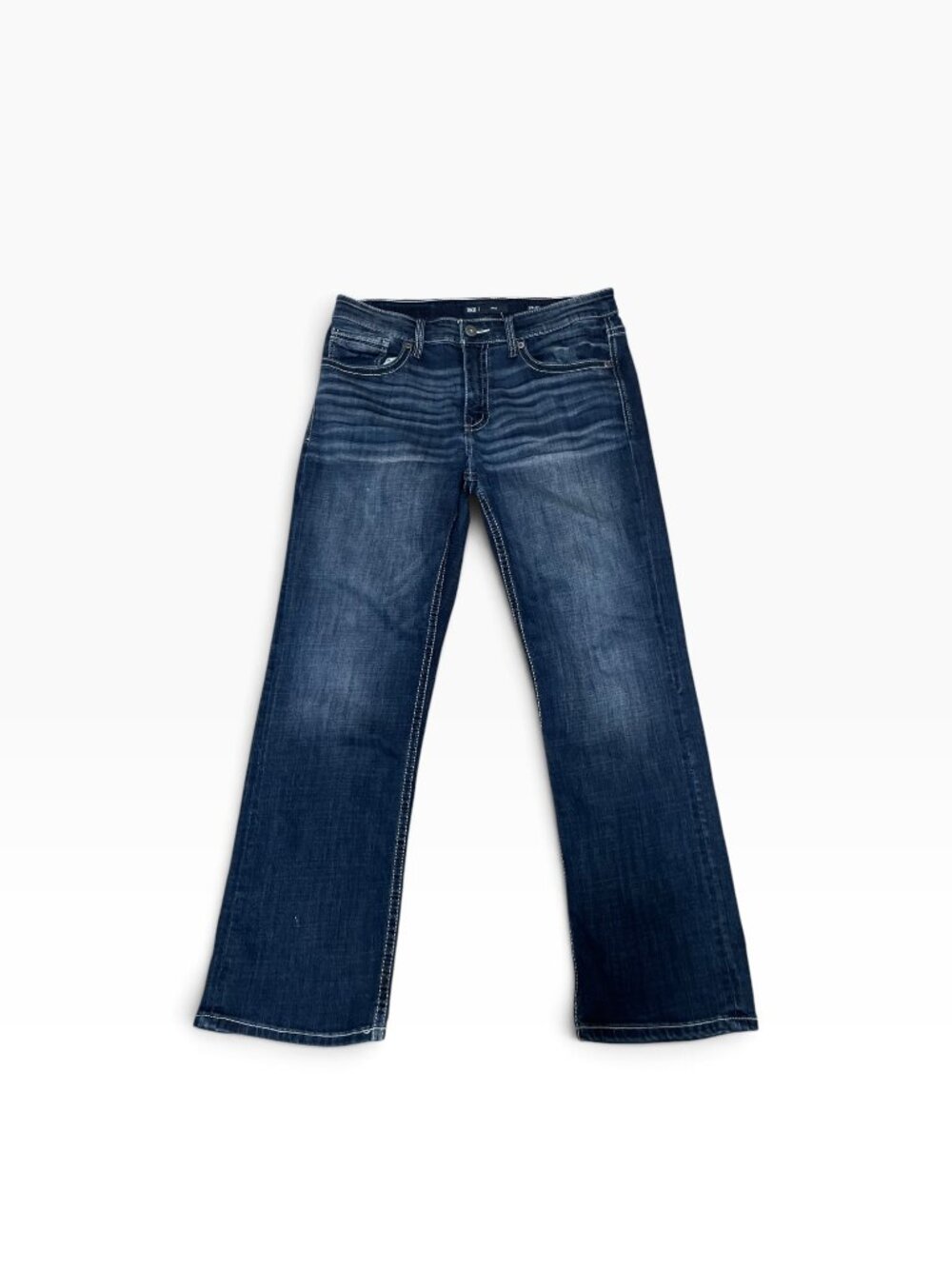 BKE Jake Straight Leg Jeans Mens 33x30 Dark Wash Stretch Denim Blue Pants